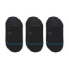 Stance Icon No Show 3 Pack Skarpety do tenisówek Czarny 3 par(y)