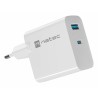 NATEC ŁADOWARKA RIBERA GAN 1X USB-A + 1X USB-C 65W BIAŁA NUC-2144