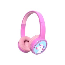 Denver BTH-106P słuchawki/zestaw słuchawkowy Przewodowy i Bezprzewodowy Opaska na głowę Połączenia/muzyka Bluetooth Różowy