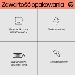 HP AiO 24-cr0312nw Ryzen 5 7520 23.8" FHD IPS 250nits AG 16GB DDR5 SSD512 Radeon 610M Cam720p kB+Mouse Win11 Shell White 2Y