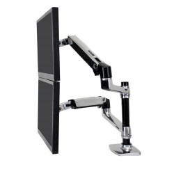 Ergotron LX DUAL STACKING ARM POLISHED/24IN 18.1KG LIFT33 MIS-D 10Y WA