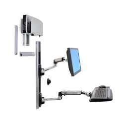Ergotron LX WALLMOUNT SYSTEM W/CPU HOLD/MED SILV CPU HOLD 32IN 2.3-11KG