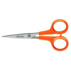 Fiskars 9881 nożyczki szkolne i papiernicze Proste cięcie Metaliczny, Pomarańczowy
