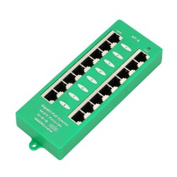 Extralink 8 Portowy | Gigabit PoE Injector | Aktywny, 8 portów Gigabit 802.3at/af, Mode A