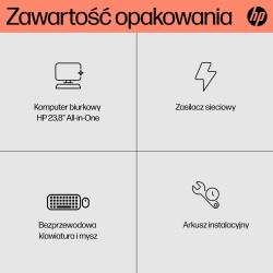 HP 24-cr0332nw AIO Ryzen 7 7730U 23.8"FHD IPS AG 250nits 16GB DDR4 SSD512 Radeon 680M LAN Win11 2Y Shell White