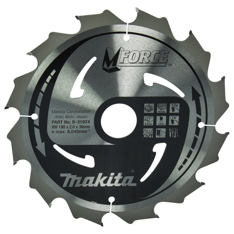 MAKITA PIŁA TARCZOWA 190x30x12Z M-FORCE DREWNO