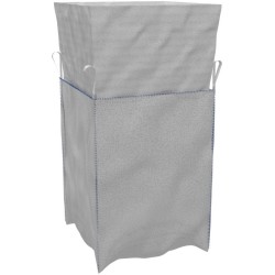 WOREK BIG-BAG 90*90*170 CM BIAŁY, OTWARTY Z KOŁNIERZEM