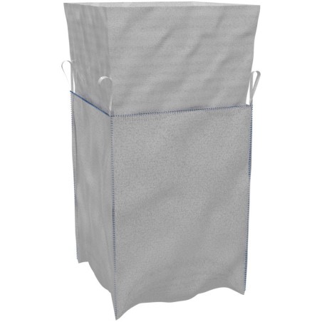 WOREK BIG-BAG 90*90*170 CM BIAŁY, OTWARTY Z KOŁNIERZEM