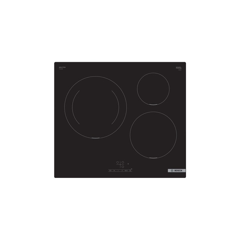 Bosch | PUJ611BB5E | Indukcja | Liczba palników/stref grzejnych 3 | Dotknij | Zegar | Czarny