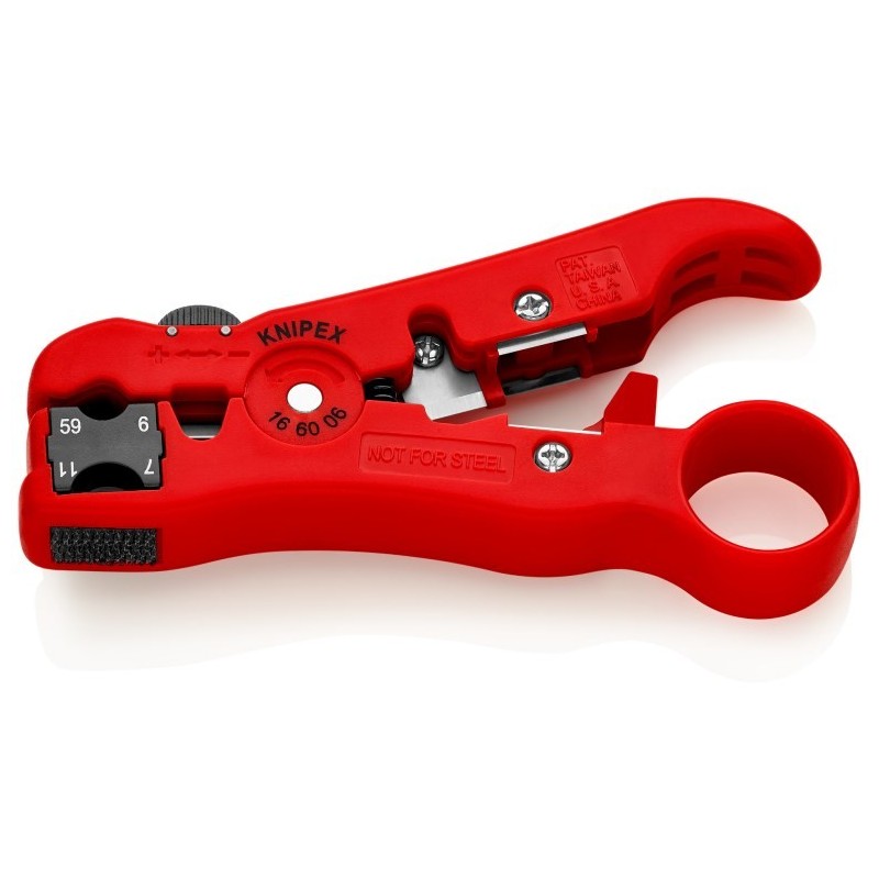Knipex 16 60 06 SB narzędzie do zdejmowania izolacji Czerwony