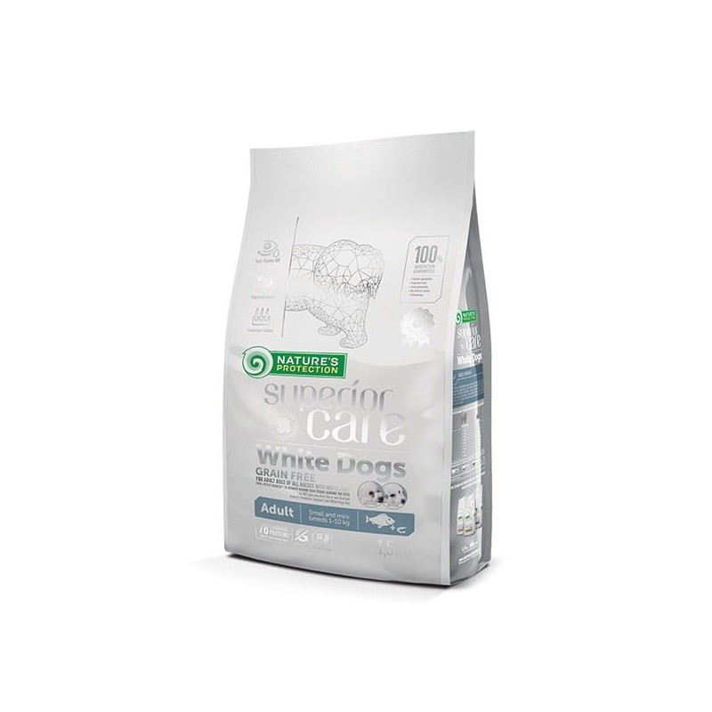 Nature's Protection White Dogs Grain Free Białoryba Adult Small and Mini Breeds 1.5kg Nature's Protection White Dogs Grain Free Białoryba Adult Small and Mini Breeds 1.5kg