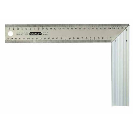 kątownik stalowy z podziałką, aluminiowy 200 x 400 mm