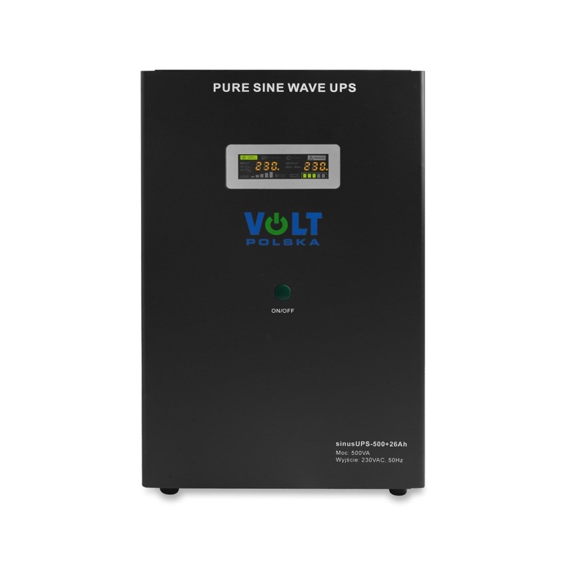 VOLT Zasilacz awaryjny SINUS UPS 500 + 26Ah (300/500W) [1.5m przewód]