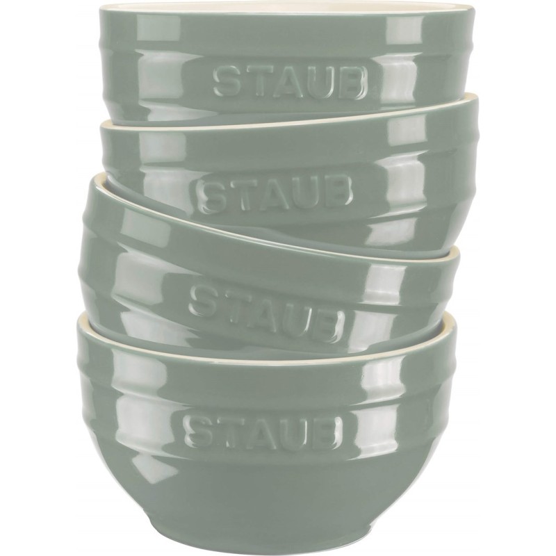 STAUB SERVING Zestaw 4 misek 12 cm, eukaliptusowy