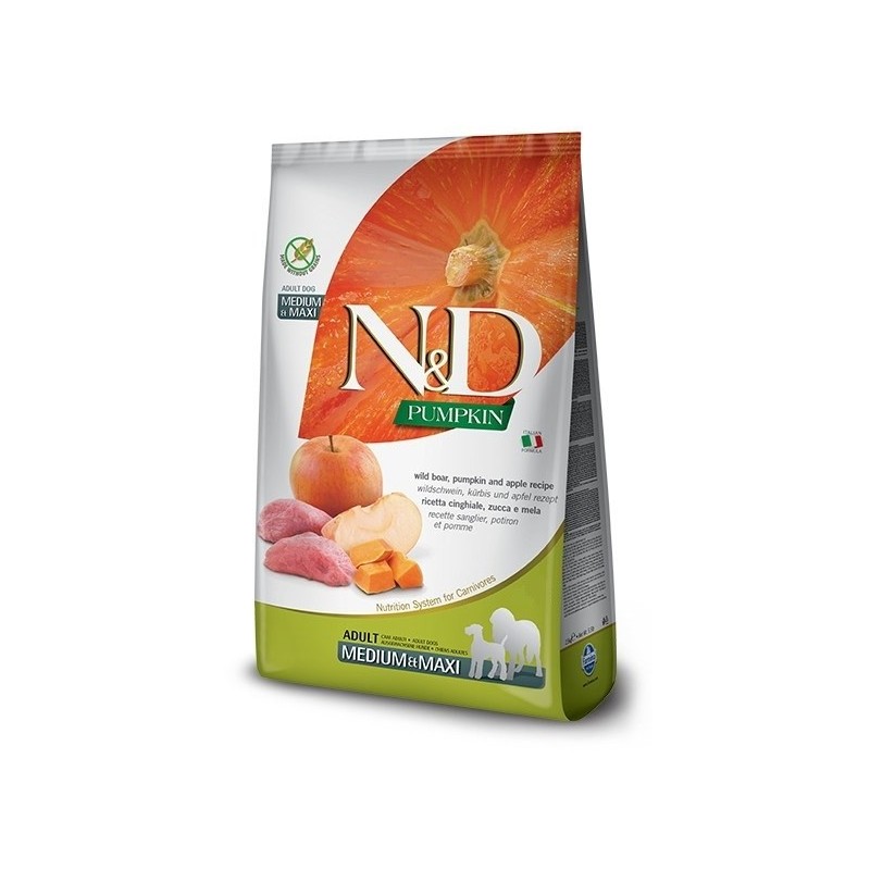 FARMINA N&D Pumpkin Boar & Apple Adult Medium & Maxi - sucha karma dla psa - 12kg FARMINA N&D Pumpkin Boar & Apple Adult Medium & Maxi - sucha karma dla psa - 12kg