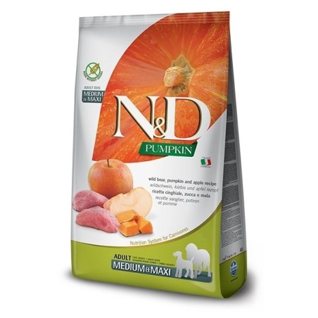 FARMINA N&D Pumpkin Boar & Apple Adult Medium & Maxi - sucha karma dla psa - 12kg