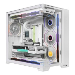 Wentylator Lian Li UNI FAN TL Wireless LCD Lüfter, ARGB, PWM - 120 mm, biały