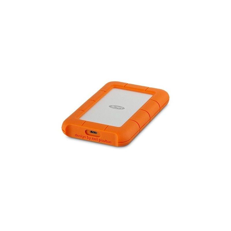 LaCie Rugged USB-C zewnętrzny dysk twarde 4 TB 5400 RPM 2.5" USB Type-C 3.2 Gen 1 (3.1 Gen 1) Pomarańczowy, Srebrny