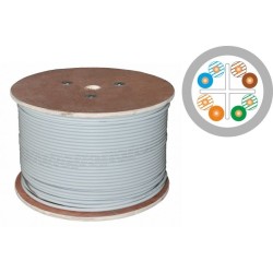 Alantec Kabel U/UTP kat.6, sieciowy, LSOH, B2ca "FireHardy" 4x2x23 AWG, 1Gb/s (10Gb/s do 55m), 450 MHz, szary, 500m