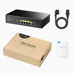 Cudy GS1005PTS1 łącza sieciowe Gigabit Ethernet (10/100/1000) Obsługa PoE Czarny