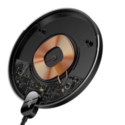 Baseus CCED000001 ładowarka do urządzeń przenośnych Słuchawki, Smartfon Czarny USB Bezprzewodowe ładowanie Wewnętrzna