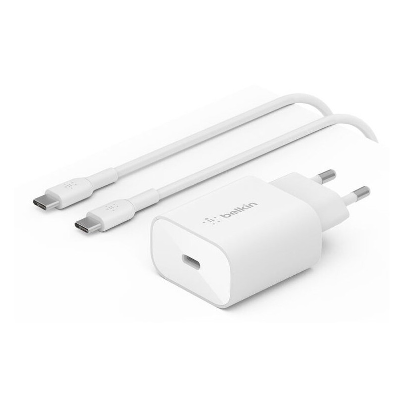 BELKIN ŁADOWARKA SIECOWA 25W PD PPS (C-C CABLE 1M) BELKIN ŁADOWARKA SIECOWA 25W PD PPS (C-C CABLE 1M)