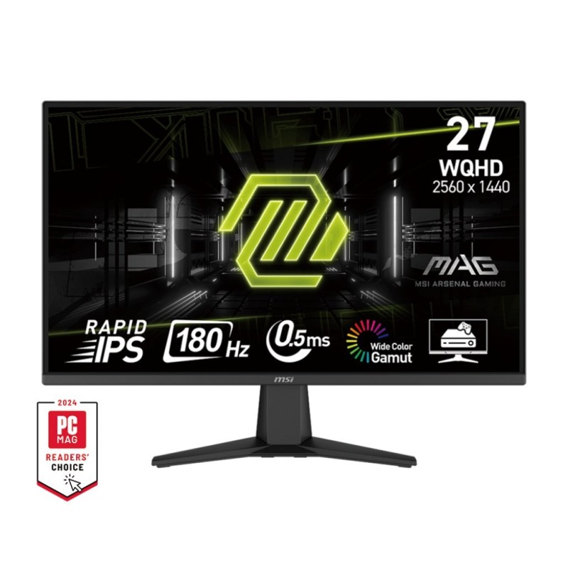 MSI MAG 275QF monitor komputerowy 68,6 cm (27") 2560 x 1440 px Wide Quad HD LCD Czarny