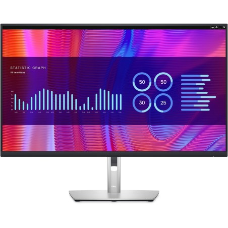 DELL P Series P3223DE 80 cm (31.5") 2560 x 1440 px Quad HD monitor LCD Czarny, Srebrny