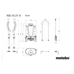 Akumulatorowy opryskiwacz plecakowy Metabo RSG 18 LTX 15 (602038850)