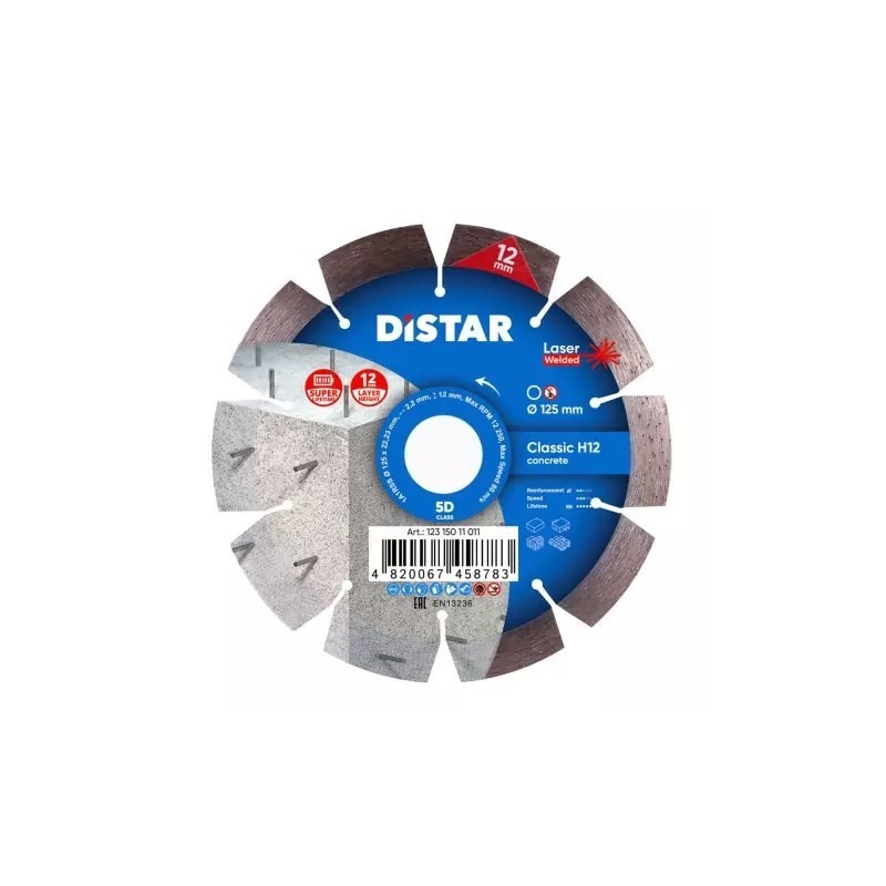 DISTAR TARCZA DIAMENTOWA CLASSIC H12 125 x 2,2/1,3 x 22,23mm
