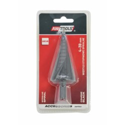 AW WIERTŁO STOPNIOWE SPIRALNE/ 4-39mm/ AICrN/ CZARNE