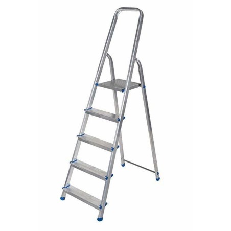 AWTOOLS Drabina aluminiowa wolnostojąca 5 stopni 150 kg