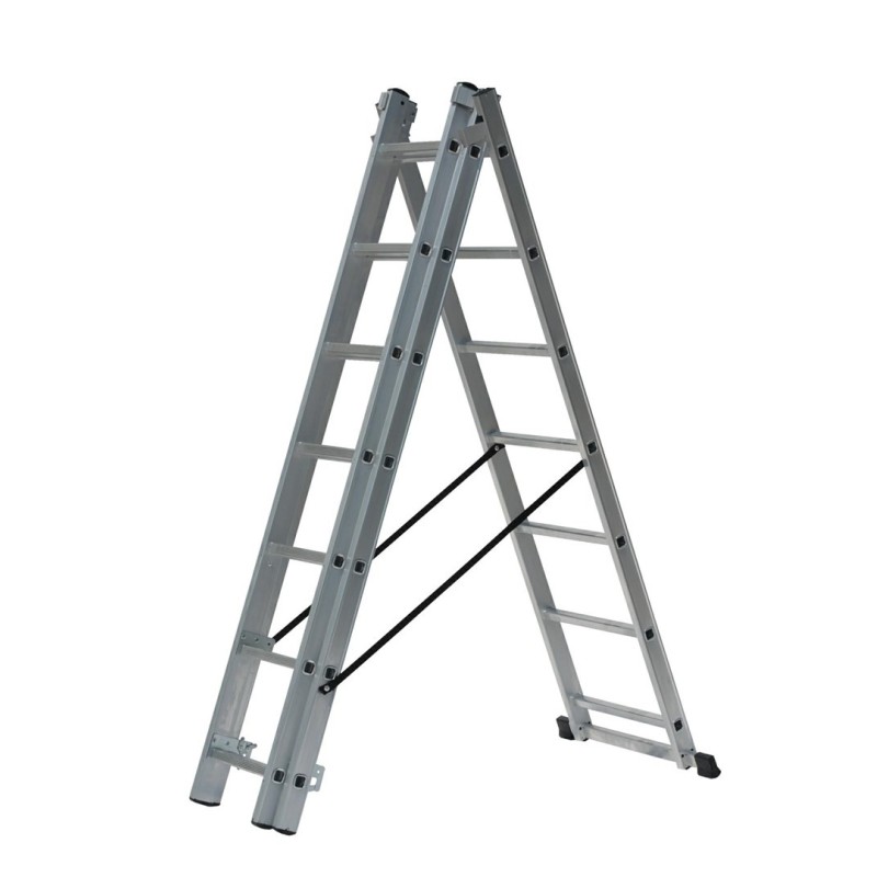 AWTOOLS Drabina aluminiowa 3x7 stopni 150kg adaptacja na schody