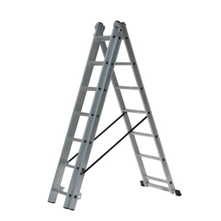 AWTOOLS Drabina aluminiowa 3x7 stopni 150kg adaptacja na schody