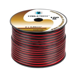Kabel głośnikowy 2,5mm czarno-czerwony