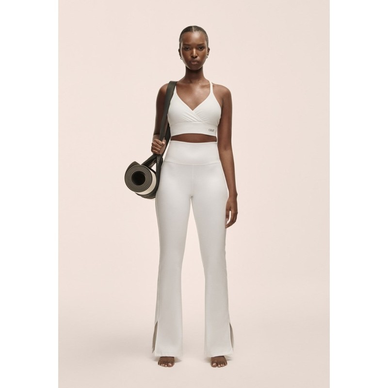 Legginsy damskie Casall Grace Flare Slit Pant biały - S