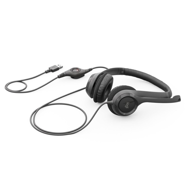 Zestaw słuchawkowy Logitech H390 Przewodowa Opaska na głowę Biuro/centrum telefoniczne USB Typu-A Czarny Zestaw słuchawkowy Logitech H390 Przewodowa Opaska na głowę Biuro/centrum telefoniczne USB Typu-A Czarny