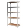 AW REGAŁ 5 PÓŁEK 200x90x40 NOŚNOŚĆ 250kg / 5,0mm - WCISKANY SZYBKI MONTAŻ