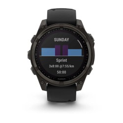 Zegarek sportowy Garmin Fenix 8 Solar Sapphire Titanium Carbon Grey 47mm Tytanowy