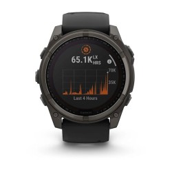 Zegarek sportowy Garmin Fenix 8 Solar Sapphire Titanium Carbon Grey DLC 51mm Czarny
