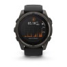 Zegarek sportowy Garmin Fenix 8 Solar Sapphire Titanium Carbon Grey DLC 51mm Czarny