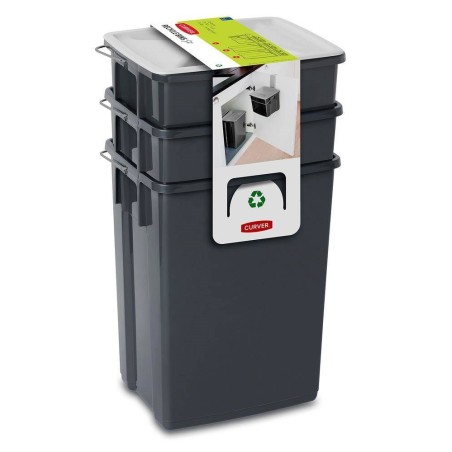 CURVER ZESTAW KOSZY DO SEGREGACJI ŚMIECI 3szt 2x10L+6L