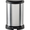 Curver Deco Bins 3253922160018 Runda Czarny, Srebrny