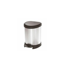 Curver Deco Bins 3253922160018 Runda Czarny, Srebrny