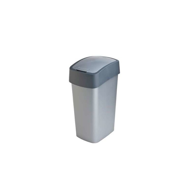 CURVER KOSZ NA ŚMIECI "FLIP BIN" 50L /SREBRNY/ GRAFITOWY