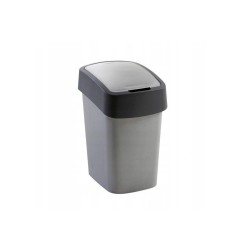 CURVER KOSZ NA ŚMIECI "FLIP BIN" 50L /SREBRNY/ GRAFITOWY