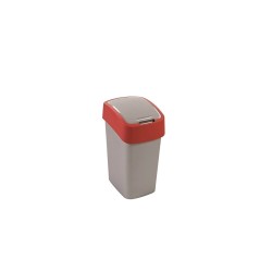 CURVER KOSZ NA ŚMIECI "FLIP BIN" 50L /SREBRNY/ CZERWONY