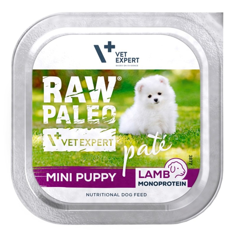 VetExpert Raw Paleo LAMB Pate Mini Puppy 150g VetExpert Raw Paleo LAMB Pate Mini Puppy 150g