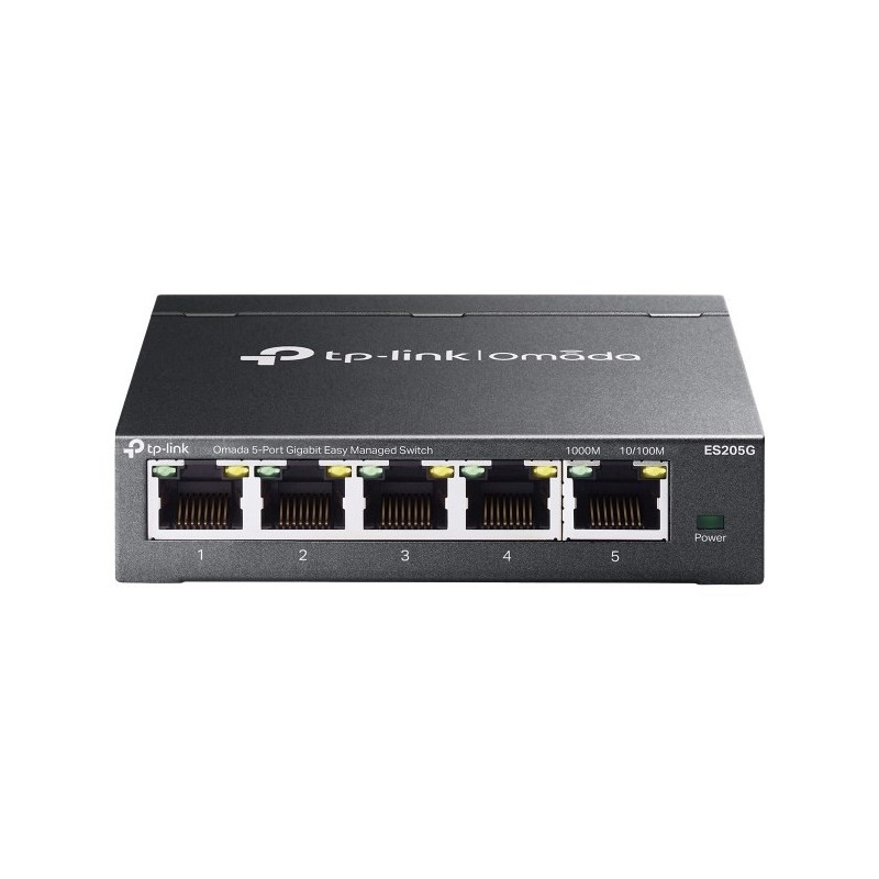 TP-Link Omada ES205G łącza sieciowe Zarządzany Gigabit Ethernet (10/100/1000) Czarny TP-Link Omada ES205G łącza sieciowe Zarządzany Gigabit Ethernet (10/100/1000) Czarny