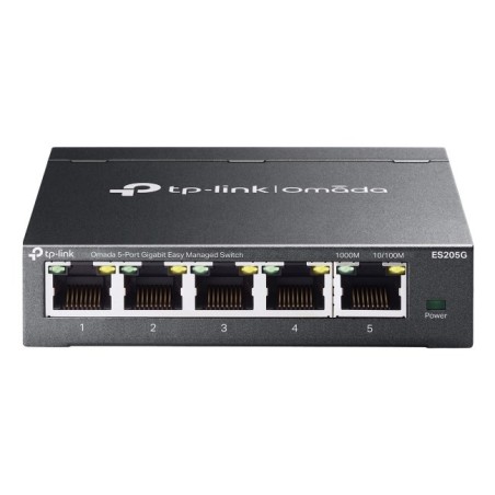 TP-Link Omada ES205G łącza sieciowe Zarządzany Gigabit Ethernet (10/100/1000) Czarny